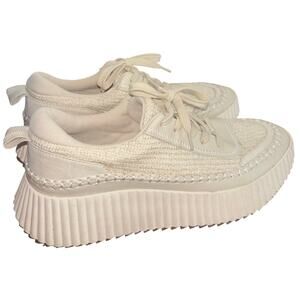 Dolce Vita women’s Denae Platform Sneakers cream/ivory knit color way (size 9)